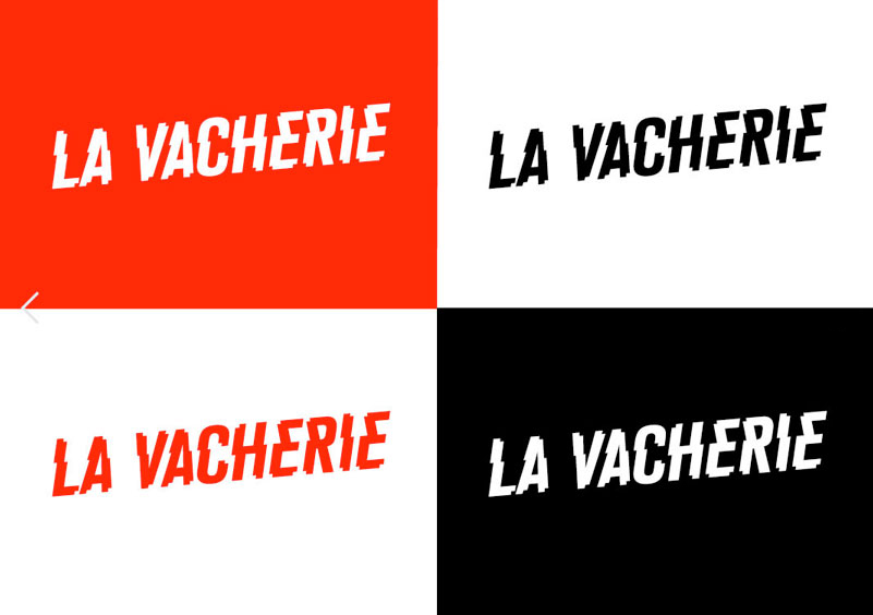 Identité visuelle graphisme logo La Vacherie par Louis Schickel